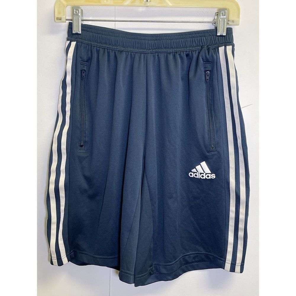 Adidas Shorts Mens Size S Designed 2 Move 3-Stripes Primeblue Zip Pockets H20840